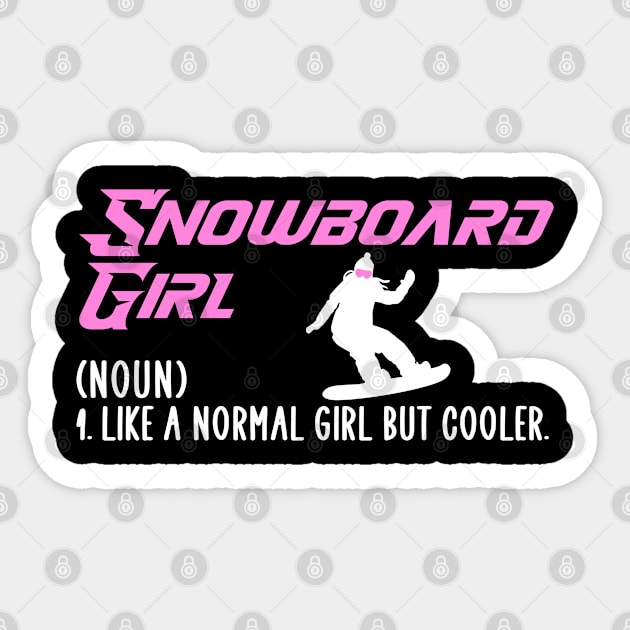 snowboard girl like a normal girl Sticker by Jabinga